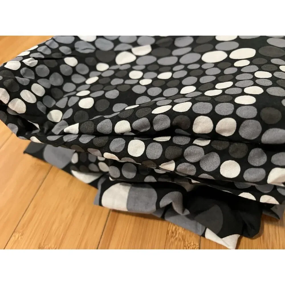 Vintage IKEA SMORBOLL Duvet Cover Full size Black Gray Polka Dots New NWOP
